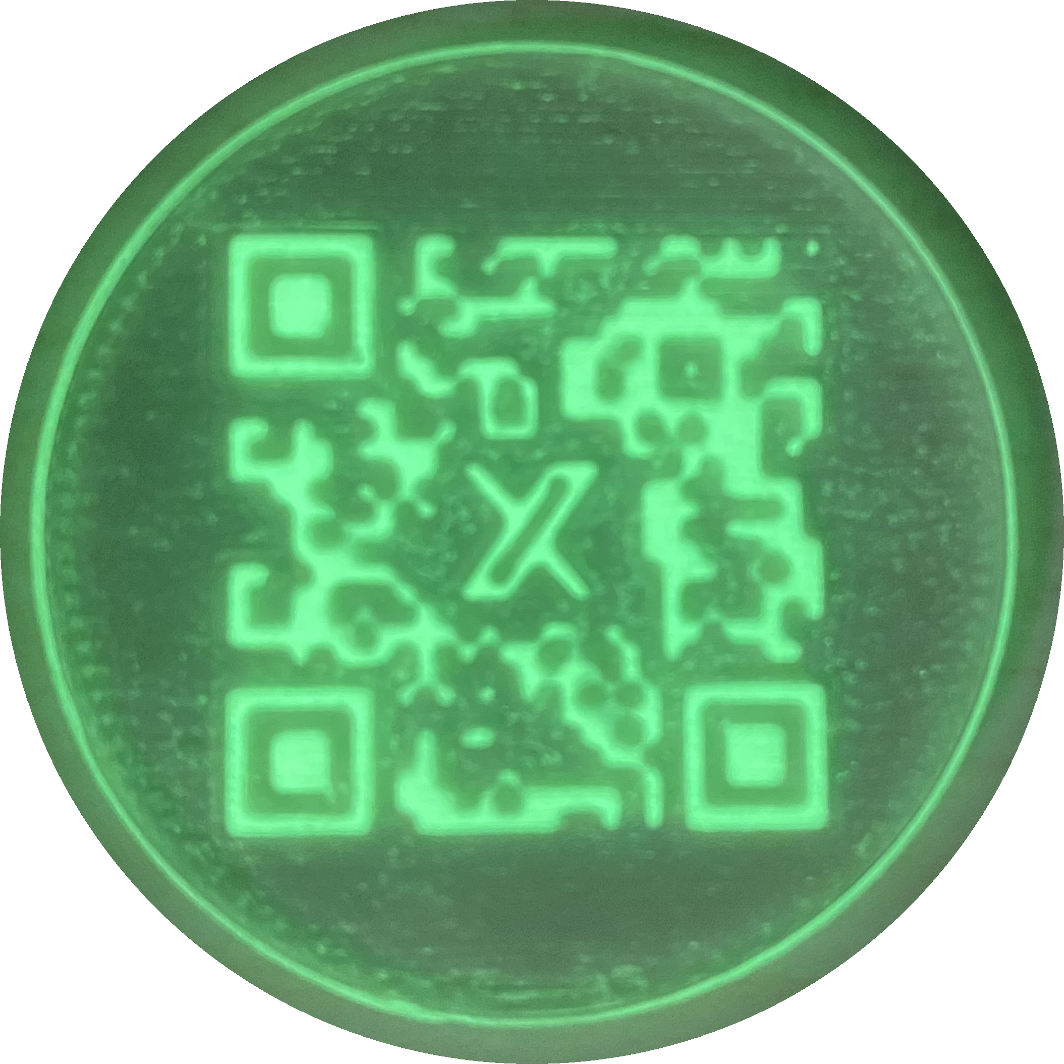 Transparent phosphorescent chip
